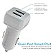 Maxboost Car Charger with SmartUSB Port 4.8A/24W [White/Grey] Charger Adapter Compatible with iPhone 12 11 Pro Max/XS Max/XR/XS/X/8/7/Plus, S20 Ultra/S10/S10+/S10e/Note,LG,Air,Mini,Huawei, Moto,Pixel