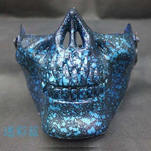 MASK PARTY - Halloween Killer Clown Horror Party Deluxe Costume Prop Masquerade Prom Carnival Mask (Skull Blue)
