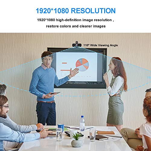 Webcam HD 1080P with Stereo Microphone for Laptop Desktop Computer USB Cameras Video Web Cam Pro Streaming Webcams for… - Image 3