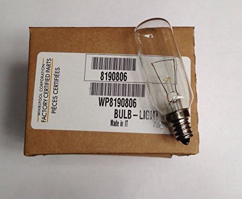 (Ship from USA) Whirpool 8190806 Genuine OEM Range Vent Hood Light Bulb 40 W /ITEM NO#8Y-IFW81854282482