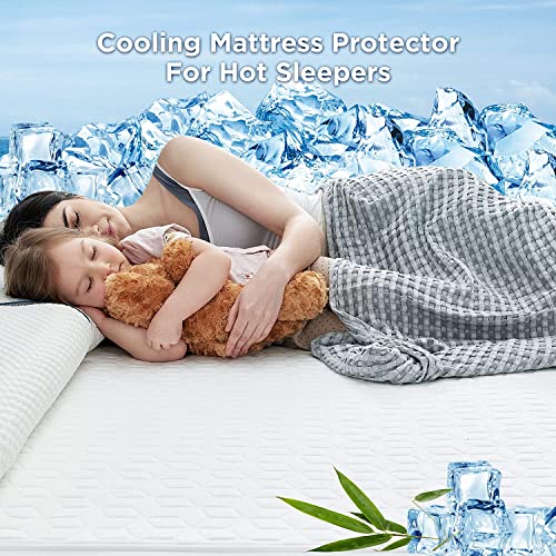 Bedsure Waterproof Mattress Protector Queen Size Viscose from Bamboo