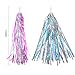 4 Pieces Kids Bicycle Tassel Ribbon, Children Scooter Handlebar Streamers Bicycle Grips Ribbon Baby Carrier Accessories Easy Attach to Bike's Handlebars (Plastic, Shinny Style)