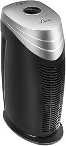 HUNTER HT1702 Air Purifier with ViRo-Silver Pre-Filter and HEPA+ Filter, for Allergies, Germs, Mold, Dust, Pets, Smoke, Pollen, Odors, for Medium Rooms, 18-Inch Titanium/Black Air Cleaner