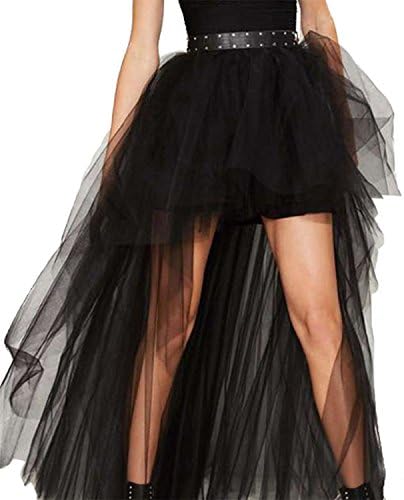 Jessicalove Women's Sexy High Low High Waist Tutu Tulle Maxi Skirt