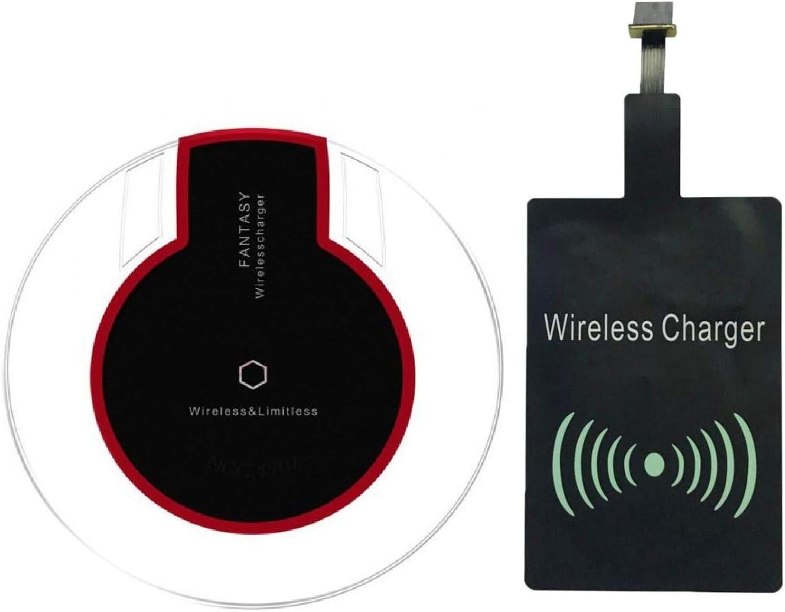 Heypex Q-001 Magic Disk Qi Wireless Quick Charging Pad with Colorful LED Lights Compatible with Android Device (Assorted Colour)