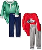 Carter's Boys' 4-Piece Bodysuit and Pants Set