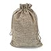 Gold Fortune 50-Pack Natural Burlap Gift Bags with Drawstring - Adjustable Reusable Jewelry Pouches for Christmas, Holiday Wedding, Birthday Party Favors - 4x6 Inches Eco-Friendly Treat Bags (50 Count)
