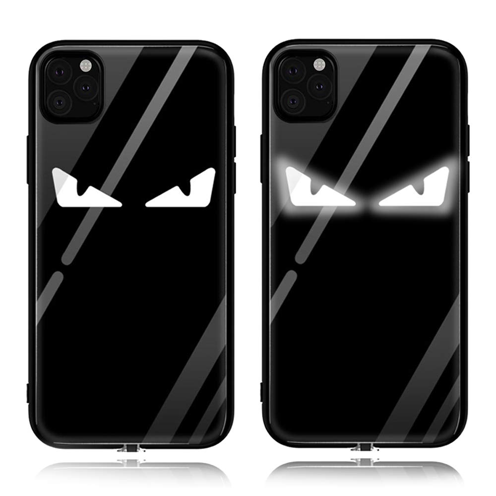 CHBO LED Flash Case for iPhone 12, Call LED Flash Light Alerts Luminescent Glass Anti-Fall Mobile Phone Shell for iPhone 12