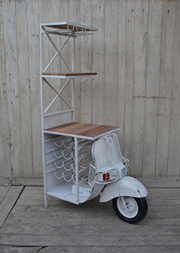 Kobolo Weinregal Anrichte Barregal Barwagen Scooter Bar - Vintage - 50x102x180 cm – Bild 2
