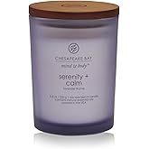 Chesapeake Bay Candle Medium Jar Scented Candle Serenity + Calm (Lavender Thyme) Home Décor Orange Gifting Idea Burn Time of 50 Hours