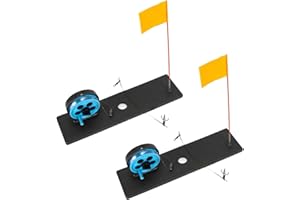 B/M Portable Winter Ice Fishing Tip-Up Portable with Orange Pole Flags, Winter Ice Fishing Tip-Up and Fishing Reel Line, Outd