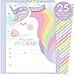 Koko Paper Co Magical Unicorn Invitations with Butterflies and Castle. 25 Lavender Envelopes and Fill in the Blank Style Invites for Birthdays, Baby Showers and Other Events.