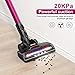 Cordless Vacuum, ONSON Cordless Stick Vacuum Cleaner, 20KPa Powerful Cleaning Lightweight 2 in 1 Handheld Vacuum with Rechargeable Lithium Ion Battery (Purple)