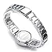 JSDDE Metal Wrist Watch for Lovers/Couples Dress Wrist Analog Quartz Waterproof Business Casual Calendar Date Window, 98FT 30M 3ATM Water Resistant - Silver