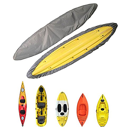 iiSPORT Kayak Cover - 13.5ft-15ft UV Resistant StormPro Canoe Storage Dust Cover with Pull Cord to Tighten Up, Prolonging the Life & Look of Your Kayaks