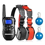 Kulannder Shock Collar for Dogs with 330yd Remote, Rechargeable training Collar Safe for Dog with the model of Beep/Vibration and Shock Electric Train Collar (For 2 Dogs)