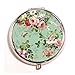 Vintage Floral Flowers Pill Box Personalized Design New Silver Round Pill Box Decorative Metal Medicine Vitamin Organizer Unique Gift