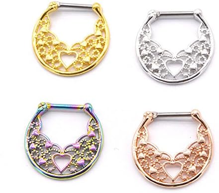 NS70 Nose Hoop Nose Rings for Men Women Body Piercing Jewelry G23 Titanium Pole Real Septum Clicker