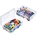 Outus 200 Pieces Map Flag Push Pins Tacks in 2 Box, Assorted 7 Colors