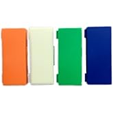 50-Place Microslide Slide Microscope Box Colors, Blue, Green, Orange, White(Pack of 4)