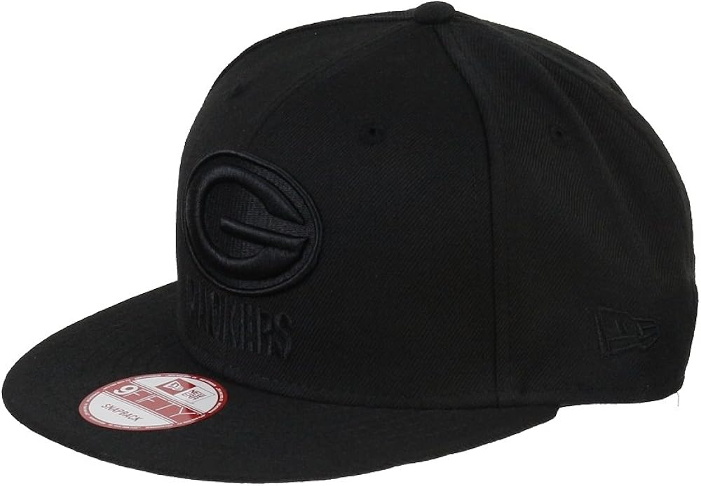 New Era Nfl Green Bay Packers Black On Black Snapback Cap 9fifty Limited Edition Amazon Co Uk Clothing