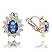 Yoursfs Vintage Wedding Clip On Earrings for Bridal 18k Rose GP Party Jewelry for Lady Crystal Stone Earrings