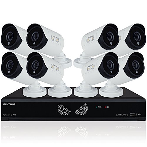 UPC 810830023618, Night Owl Security, 8 Channel 1080 Lite HD Analog Video Security System with 1 TB HDD and 8 x 1080p HD Wired Cameras (White)