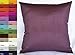 Creative Faux Silk Solid Euro Sham / Pillow Cover 26 by 26 - Eggplant