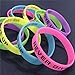 GOGO 10 PCS Never Give Up Silicone Wristbands, Glow-in-The-Dark Rubber Bracelets