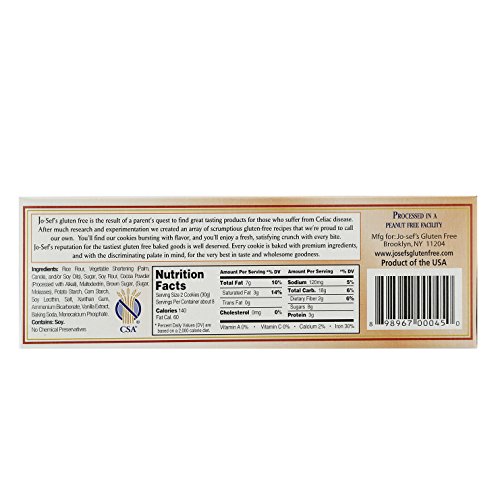 Jo-sef’s ™ Simply Delicious Vegan Gluten-Free, Dairy-Free, Nut-Free and Soy-Free, Dairy Free, Egg Free ,Trans Fat Free Preservative Free Kosher chocolate Cookies 8 Oz CSA Certified - Thumbnail 2