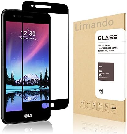 LG K20 V/LG K20 Plus /LG V5 /LG K10 2017 Screen Protector,[1 Pack] Limando Tempered 9H [Bubble Free] [Scratch Proof] 3D [Full Coverage] HD Glass Screen Protector for LG K10 2017 (Black)
