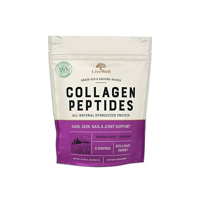 Collagen Peptides Powder - Naturally-Sourced Hydrolyzed Collagen Powder - Hair, Skin, Nail, and Joint Support - Type I…
