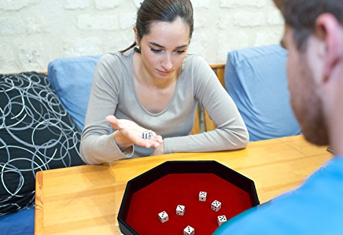 RNK Gaming 11.5 Inch Dice Tray PU Leather and Red Velvet