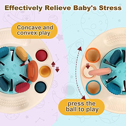 Travel Toys for 1 Year Old Boys GirlsUFO Food Grade Silicone Pull