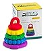 5 PC Rainbow Stacker Toy Teether Sensory Silicone rings for baby and children of all ages