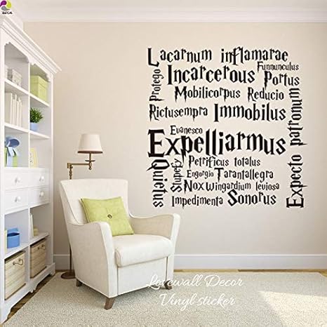 Harry Potter Zitat Wandaufkleber Kinderzimmer Hogwarts Film Zauber Tapetensticker für Wohnzimmer Cut Vinyl leicht abnehmbar H