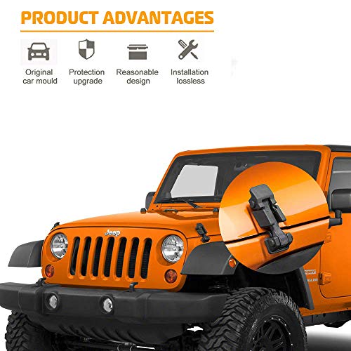 Black Hood Catch for 1997, 1998, 1999, 2000, 2001, 2002, 2003, 2004, 2005, 2006 Jeep Wrangler TJ - Hold-Down Hook Latch Pair G013JP Replaces#55176636AD, 68038118AA, 42422