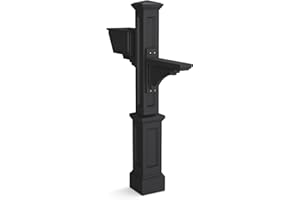 Mayne Westbrook Mailbox Post with Standard Arm and Planter – Weather-Resistant, Durable Classic Design – Easy-to-Install Outdoor Mailbox Post