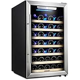 Kalamera 4.2 Cu.ft 50 Bottle Compressor Wine Refrigerator Single Zone with Touch Control, Stainless Steel Door and Handle (KR