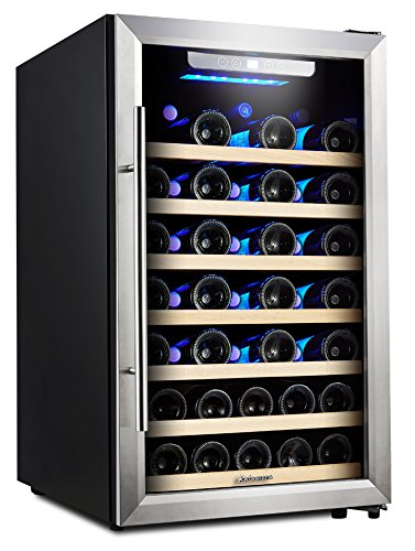 Kalamera-42-Cuft-50-Bottle-Compressor-Wine-Refrigerator-Single-Zone-with-Touch-Control-Stainless-Steel-Door-and-Handle-KRC-52SZF
