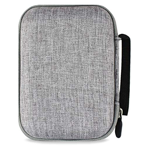 Portable External Hard Drive Carrying Case, Waterproof Hard EVA Shockproof Travel Case for 2.5-Inch Portable External Hard Disk Drive,Gray