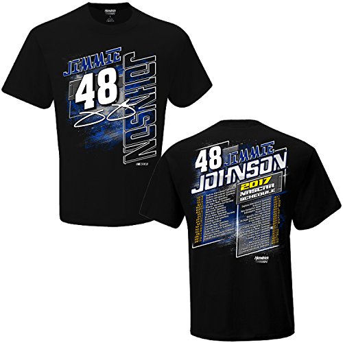 NASCAR 2017 Drivers Schedule Racing T-Shirt (#48 Jimmie Johnson, Large)