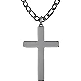 YL High Polished Cross Necklace for Women 925 Sterling Silver Plain Cross Pendant Simple Jewelry for Men (1.57-1.97")
