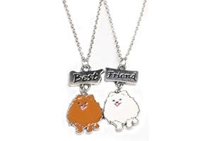 Harikaji Best Friend Necklaces,Lovely Dog Pendant Friendship Set Metal Necklace for Valentine's Day Present Birthday Christmas