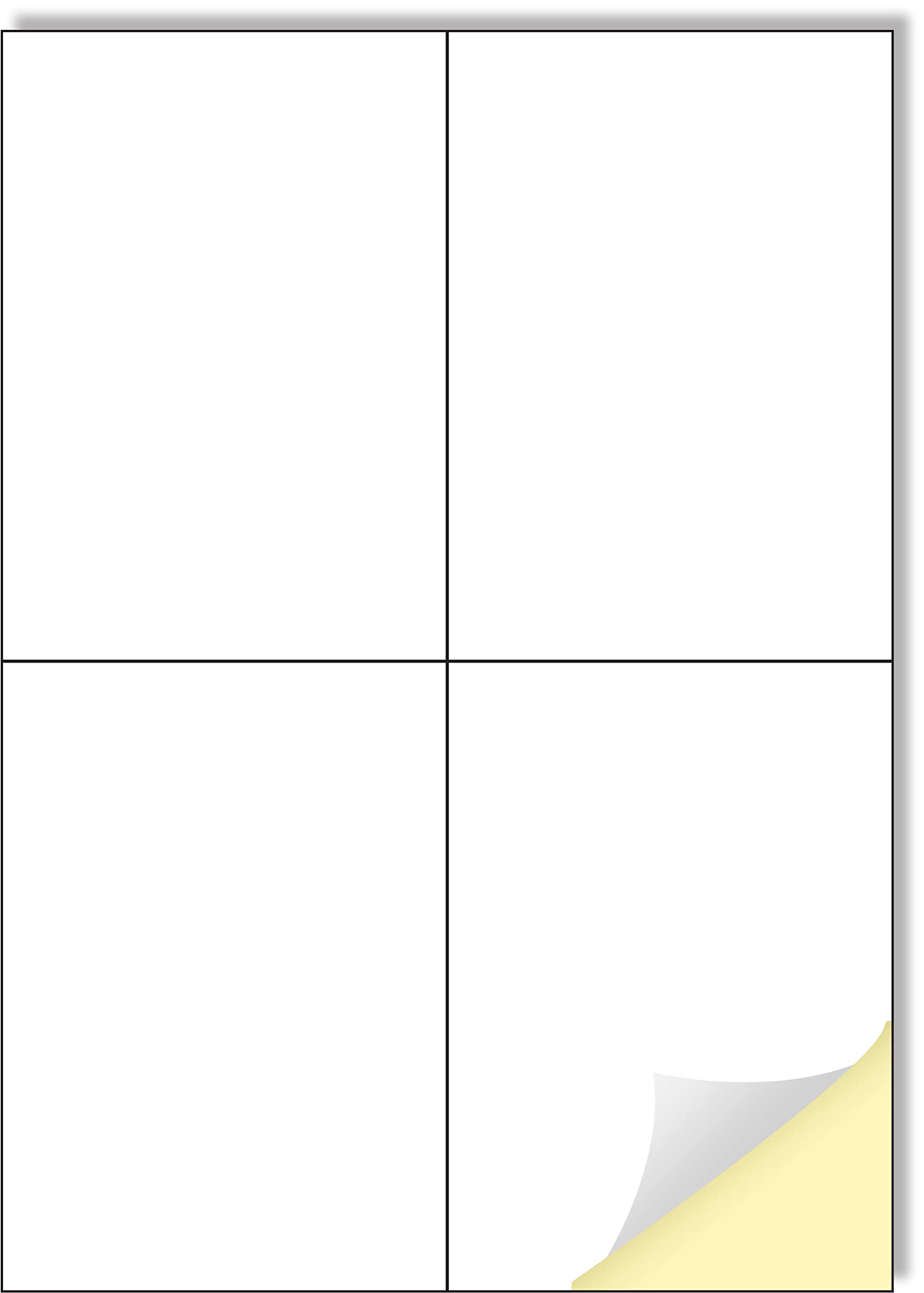 Creavvee 4 Sticker per Sheet, 25 A4 Sheets, Art & Craft Printable White Sticker Paper Label for Laser/Inkjet Printers Made in Europe - Sticker Size (A6) 105 x 148 mm