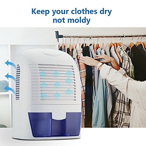 The perseids 1500ml Mini Dehumidifiers for Home Air Electric Compact Ultra Quiet Portable Dehumidifiers for Damp Condensation Window,Wardrobe, Bedroom, Bathroom, Caravan, Laundry(1500ml) (1500ml)