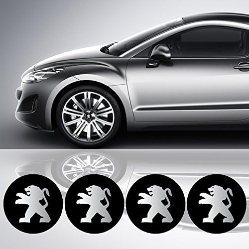 4 x 55mm Diameter PEUGEOT Wheel Center Cap Sticker Emblem Self Adhesive For Flat Surfaces Cheap Price