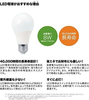 Amazon Ottostyle Jp Led電球 E26口金 消費電力6 5w 全光束610lm 電球色 明るさ60w相当 Ottostyle Jp Led電球 通販