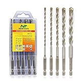 NEWTASTE 5PCS Hex Shank Rotary Hammer Drill Bit