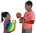 KINREX 4 PC Sports Ball Set - 1 Rainbow Playground Ball - 1 Football - 1 Soccer Ball - 1 Basketball - 1 Deluxe Ball Pump